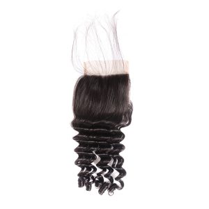 christy v remy hair 4x4 deep wave closure