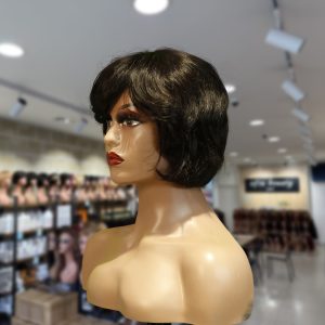 christy v machine made black wig remy hair tc063