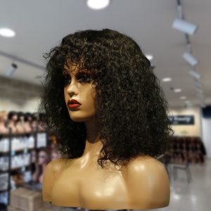 christy v machine made black wig remy hair tc047
