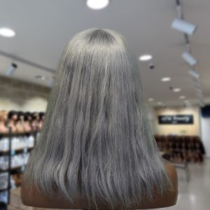 christy v machine made gray wig remy hair 12p