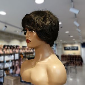 christy v machine made black wig remy hair tc16