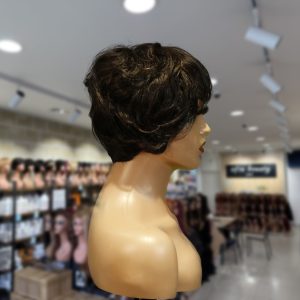 christy v machine made black wig remy hair tc041