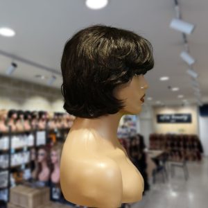 christy v machine made black wig remy hair tc063