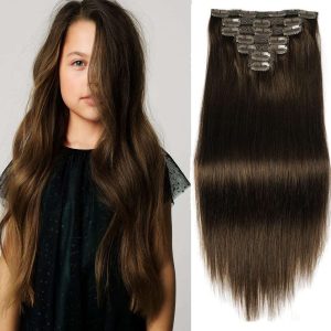 christy v asian raw hair straight clip in hair extensions