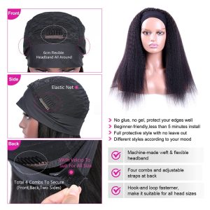 christy v yaki straight headband wig remy hair