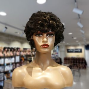 christy v machine made black wig remy hair tc064