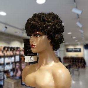 christy v machine made black wig remy hair tc064