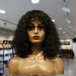 christy v machine made black wig remy hair tc047