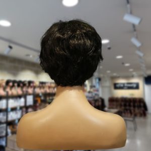 christy v machine made black wig remy hair tc16
