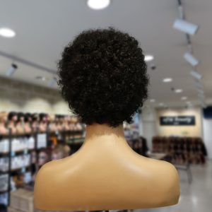 christy v machine made black wig remy hair h023