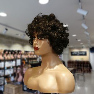 christy v machine made black wig remy hair tc002