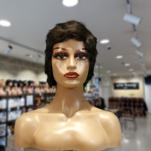 christy v machine made black wig remy hair h001