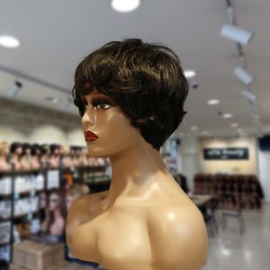christy v machine made black wig remy hair tc041