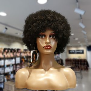 christy v machine made black wig remy hair tc010