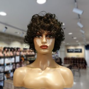 christy v machine made black wig remy hair tc002