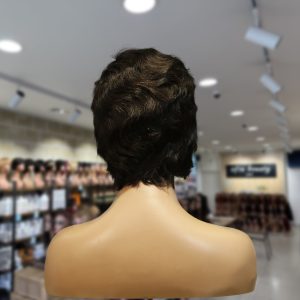 christy v machine made black wig remy hair h001