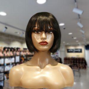 christy v machine made black wig remy hair tc027