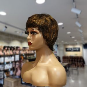 christy v machine made black wig remy hair tc066