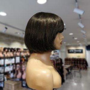 christy v machine made black wig remy hair h009