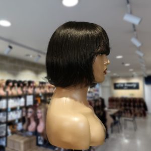 christy v machine made black wig remy hair tc027