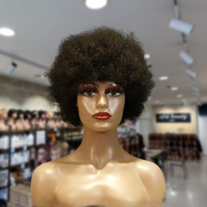 christy v machine made black wig remy hair 2301