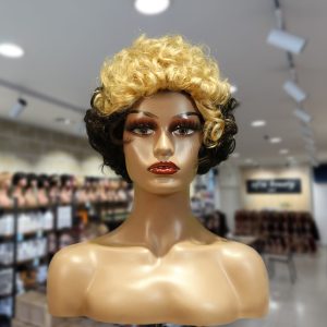 christy v machine made black wig remy hair tc004