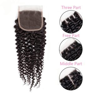 christy v remy hair 4x4 kinky curly closure