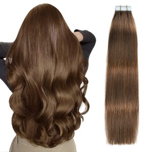 christy v asian raw hair #4 straight tape in hair extensions