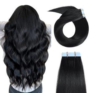 christy v asian raw hair #1 straight tape in hair extensions