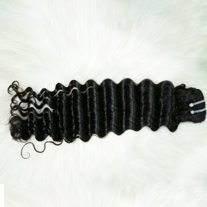 christy v remy hair black deep wave bundles laotian weaving