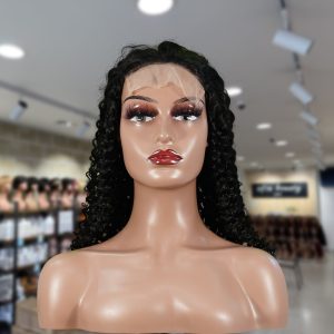 christy v natural black remy hair 5x5 lace closure jerry curly human hair wig