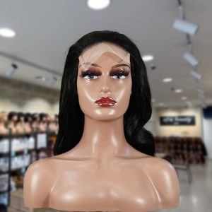 christy v natural black remy hair 5x5 lace closure body wave human hair wig