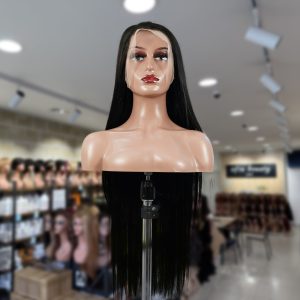 christy v 13x4 straight lace front wig natural black remy hair