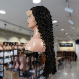 christy v 13x4 deep wave lace front wig natural black remy hair
