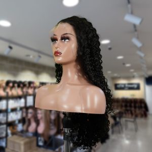 christy v natural black asian raw hair 13x6 hd lace front wig deep wave human hair wig
