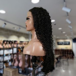 christy v natural black asian raw hair 13x6 hd lace front wig deep wave human hair wig