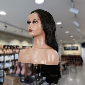christy v natural black asian raw hair 13x6 hd lace front wig body wave human hair wig