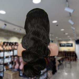 christy v natural black asian raw hair 13x6 hd lace front wig body wave human hair wig