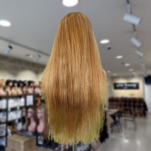 christy v 13x4 straight lace front wig 8&27 honey blonde highlight 26 inch remy hair