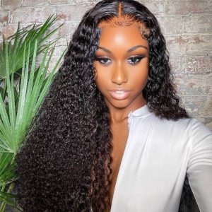 christy v 13x4 kinky curly lace front wig natural black remy hair