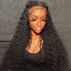 christy v natural black remy hair 5x5 lace closure jerry curly human hair wig