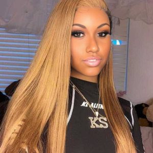 christy v 13x4 straight lace front wig 27 honey blonde remy hair