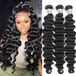 christy v remy hair black deep wave bundles brazilian weaving