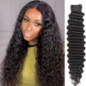 christy v remy hair black deep wave bundles laotian weaving