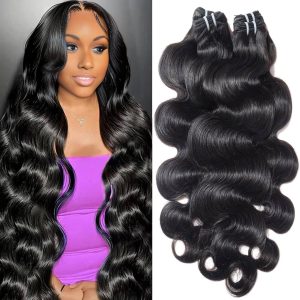 christy v remy hair black body wave bundles laotian weaving
