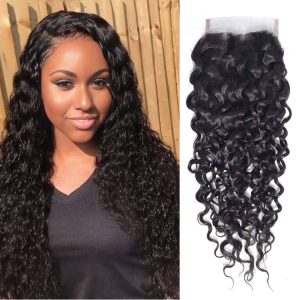 christy v remy hair 4x4 water wave closure