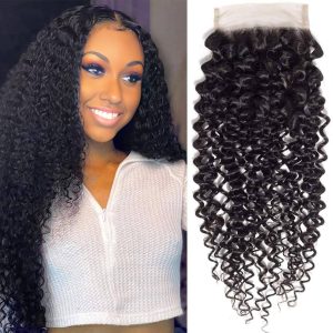christy v remy hair 4x4 kinky curly closure