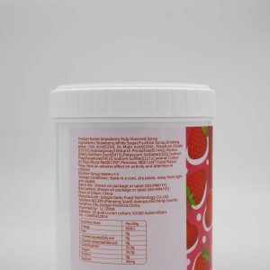 strawberry pulp flavored syrup